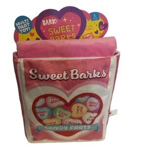 BarkBox Sweet Barks Candy Farts Plush Dog Toy Multi-Part Squeaky Crinkle NEW L